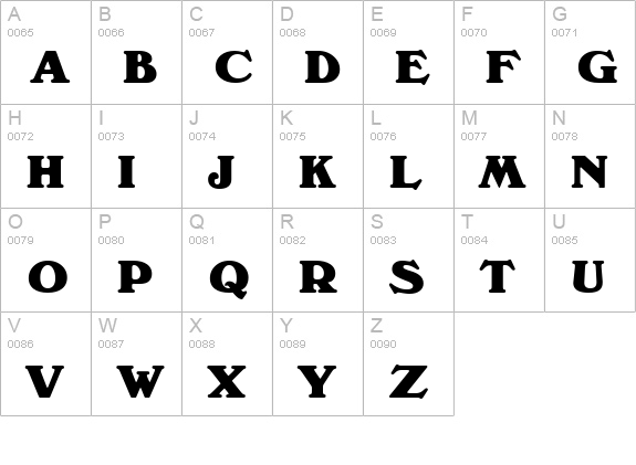 VeronaSerial-Heavy-Regular uppercase A-Z preview