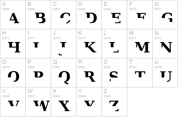 Veru Serif uppercase A-Z preview