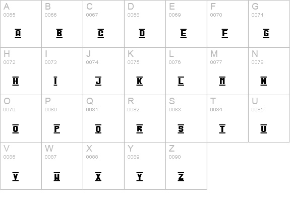 Veruca Black uppercase A-Z preview