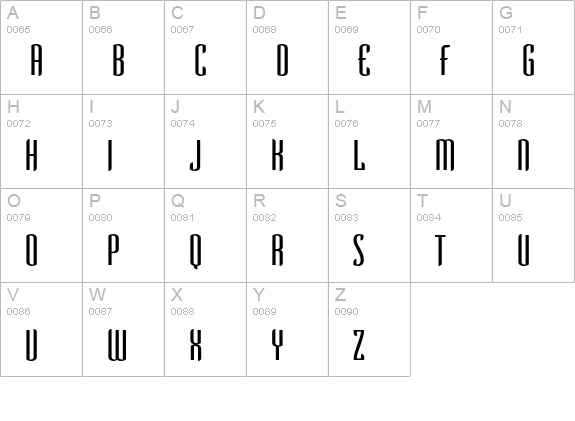 Verve Std uppercase A-Z preview