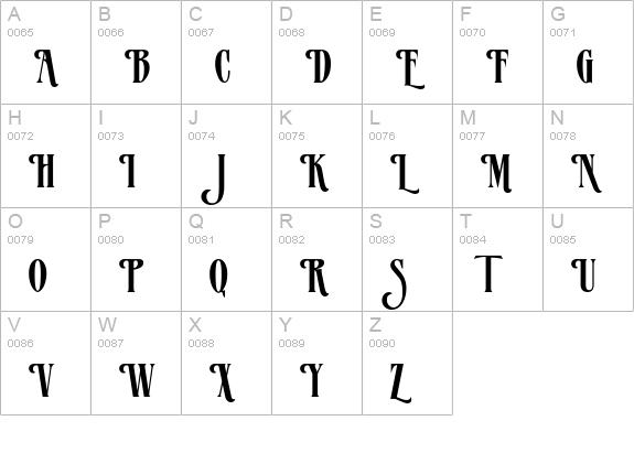 VerveAlternate uppercase A-Z preview