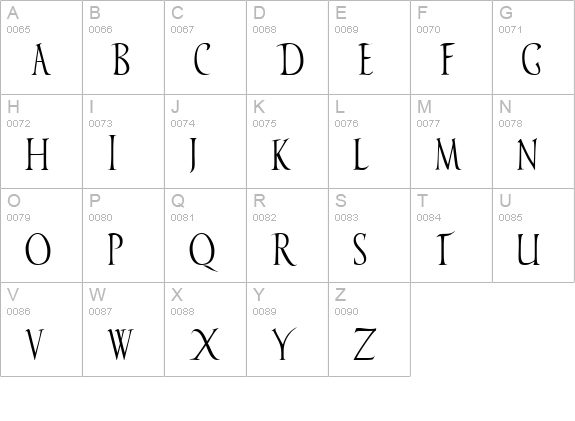 Vespasiano Demo uppercase A-Z preview