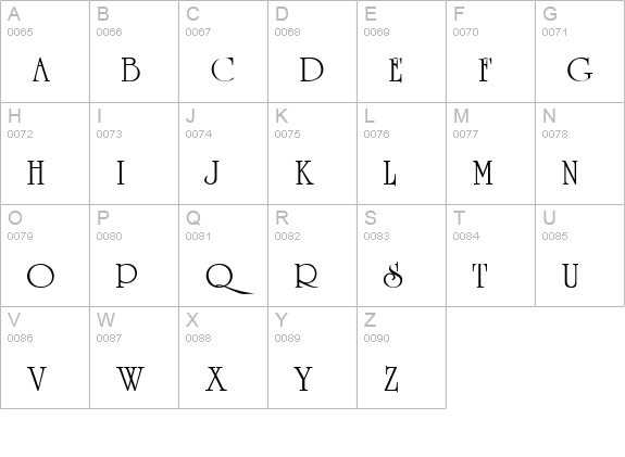 VI University uppercase A-Z preview