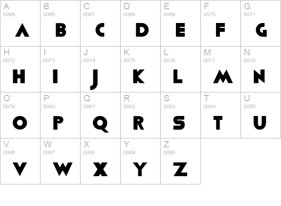 Viafont uppercase A-Z preview