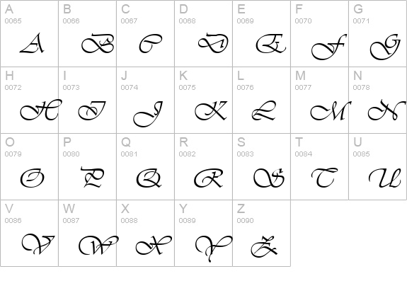 Vianta uppercase A-Z preview