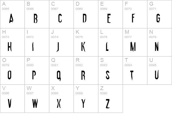 Vibrolator uppercase A-Z preview