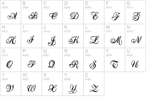 ViceroyJF uppercase A-Z preview