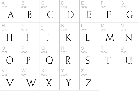 Victoria uppercase A-Z preview