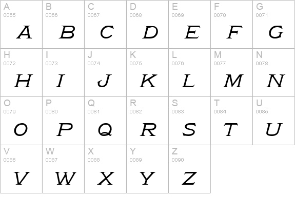 Victoria HPLHS uppercase A-Z preview