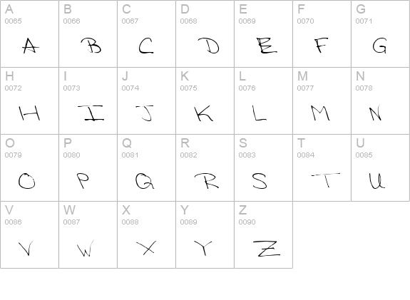 Victorias Regular uppercase A-Z preview