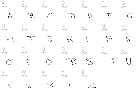 Victorias Secret uppercase A-Z preview
