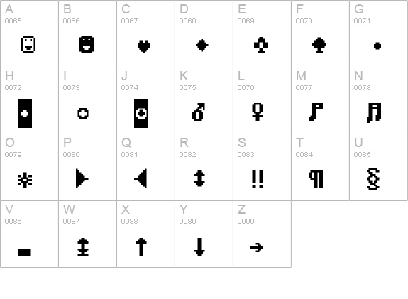 Video Terminal Screen Low Chars uppercase A-Z preview