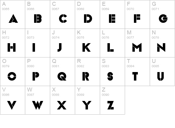 Videopac Bold uppercase A-Z preview