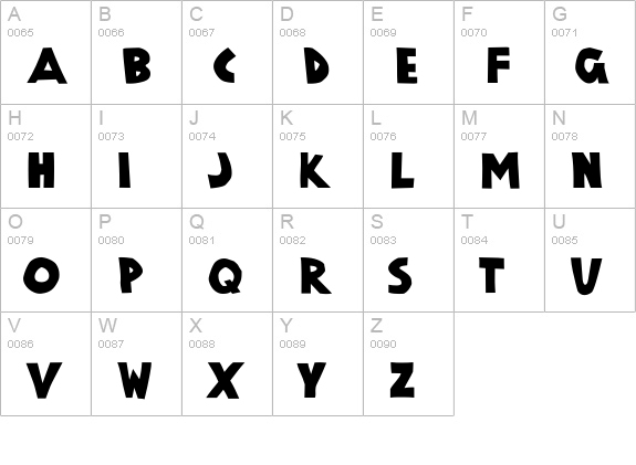 Vienna-Black uppercase A-Z preview