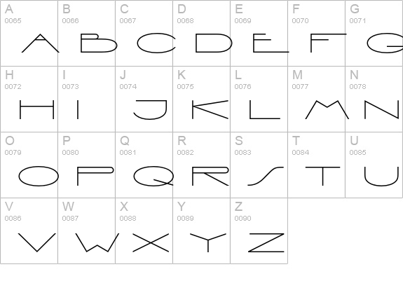 Vienna Extended Std uppercase A-Z preview