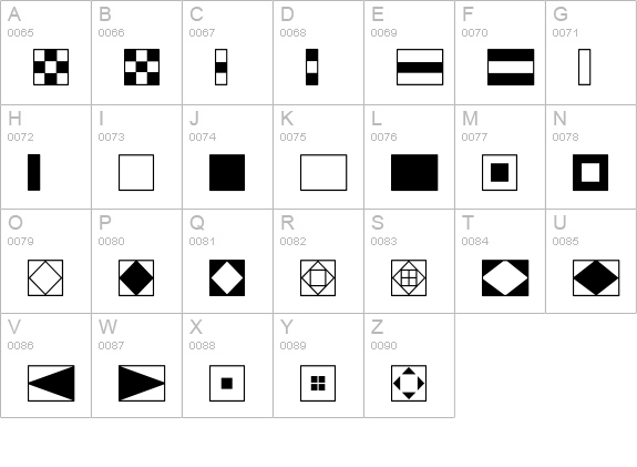 ViennaExtras uppercase A-Z preview