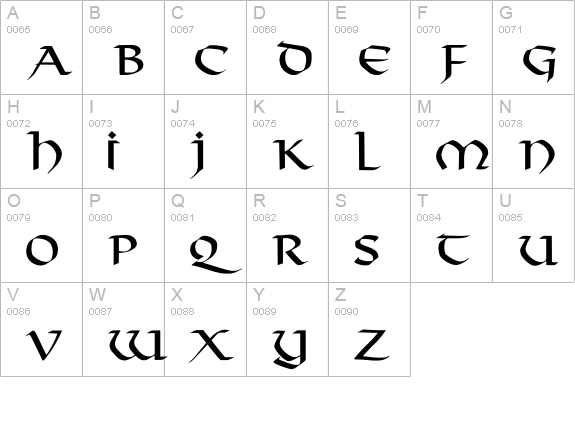 Viking-Normal uppercase A-Z preview
