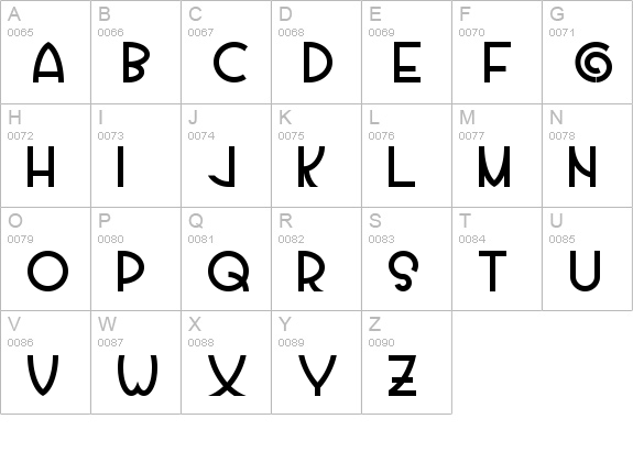 Vila Morena uppercase A-Z preview