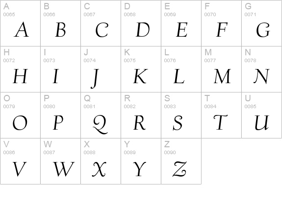 Village-ItalicSmallcapsTitling uppercase A-Z preview