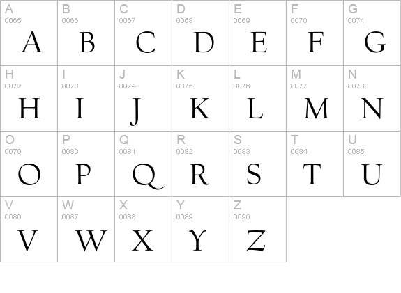 Village-RomanTitling uppercase A-Z preview