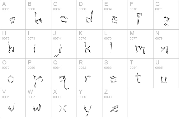 villain uppercase A-Z preview