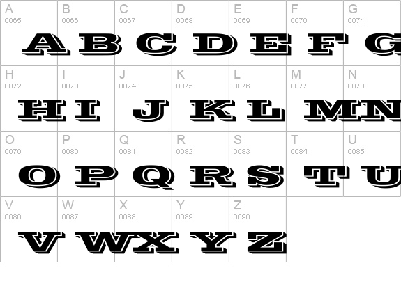 Vinera Ex uppercase A-Z preview