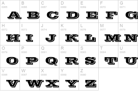 Vinera Wd uppercase A-Z preview