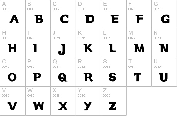 Vintage uppercase A-Z preview