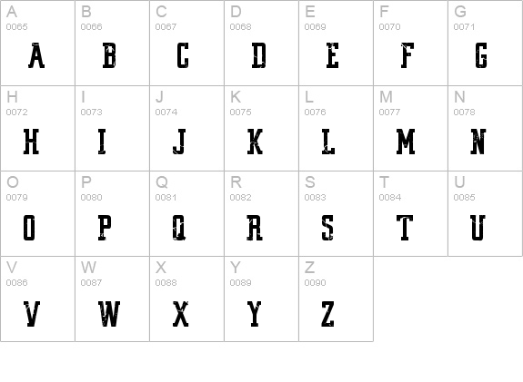 VINTAGE COLLEGE DEPT_DEMO_worn uppercase A-Z preview