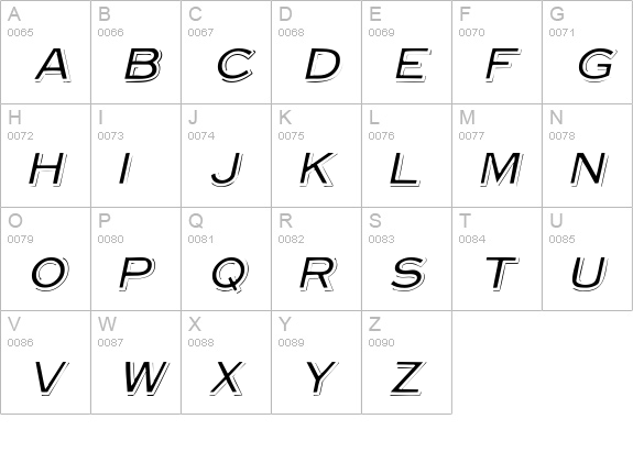 VinylCaps Italic uppercase A-Z preview
