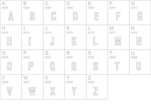 VinylOutline uppercase A-Z preview