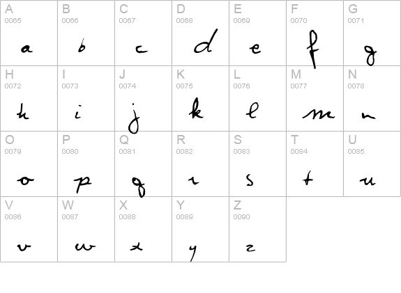 Violation uppercase A-Z preview