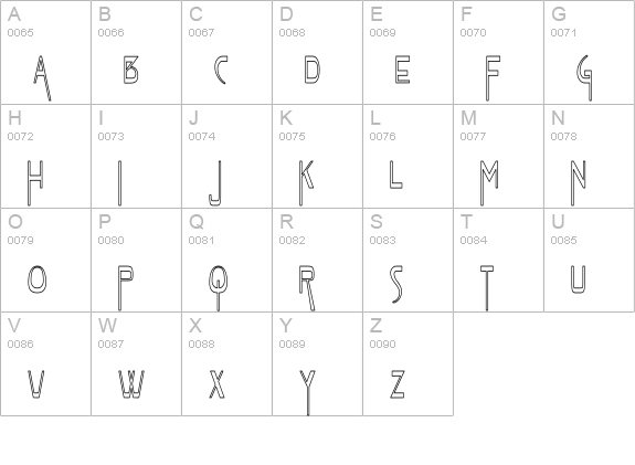 VireoFontHC uppercase A-Z preview