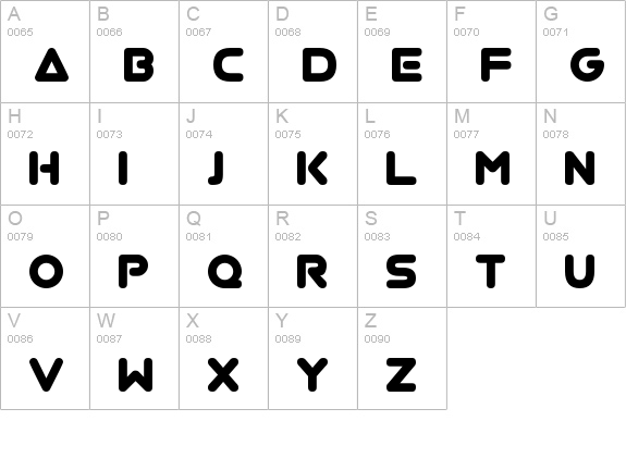 Virgo 01 uppercase A-Z preview