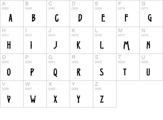 Virile Solid uppercase A-Z preview