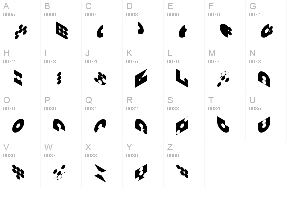 Virtual uppercase A-Z preview