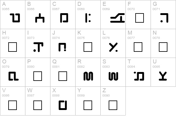 Visitor regular uppercase A-Z preview