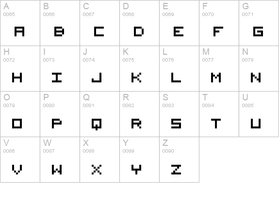 Visitor TT1 -BRK- uppercase A-Z preview