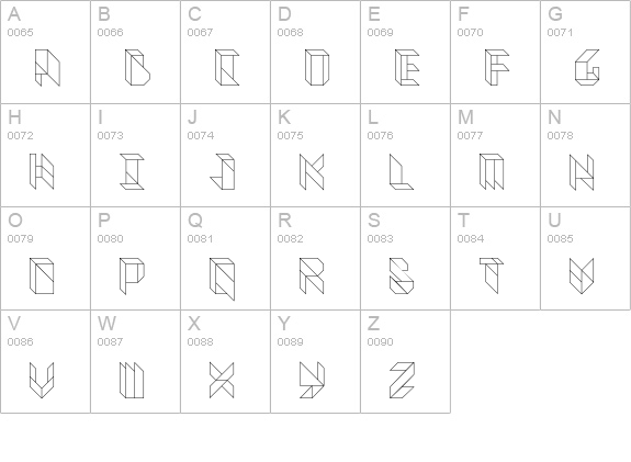 Vitreous Light uppercase A-Z preview