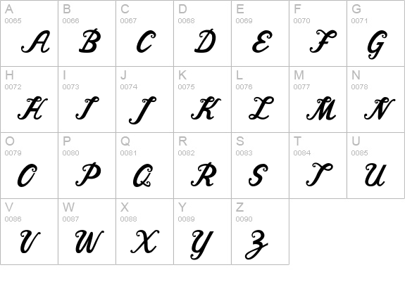 Vitrina uppercase A-Z preview