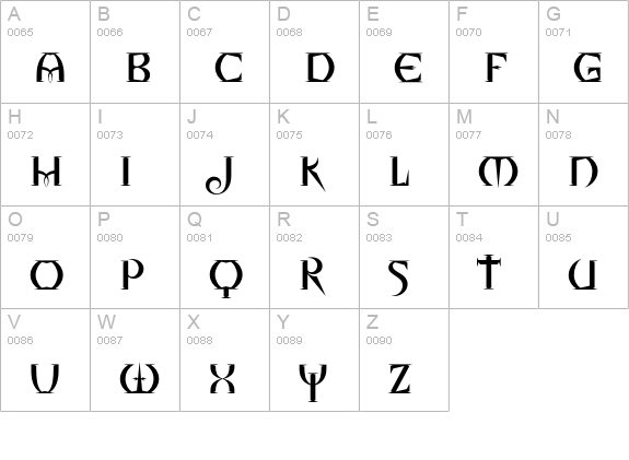 Vitriol uppercase A-Z preview