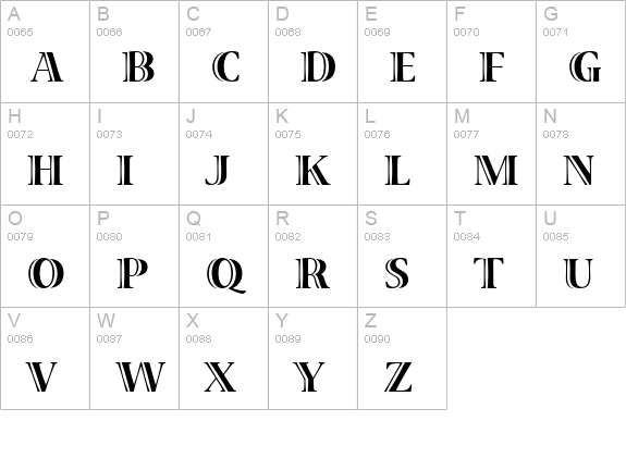 Viva Std Bold uppercase A-Z preview