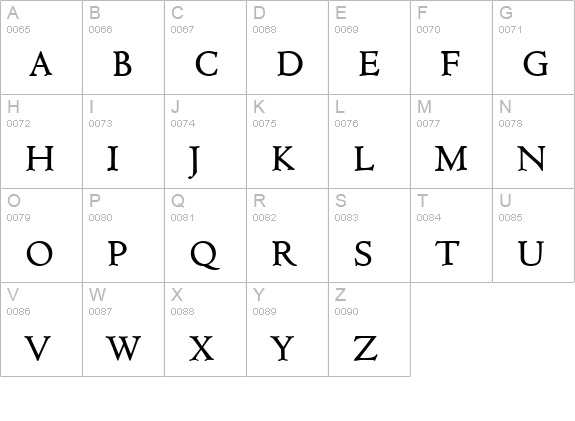 Viviene Bold uppercase A-Z preview