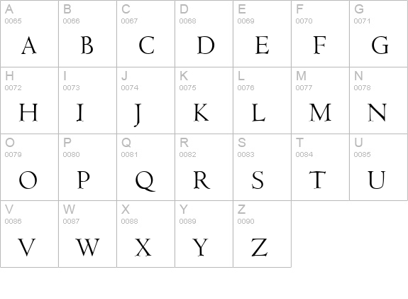 Viviene Normal uppercase A-Z preview