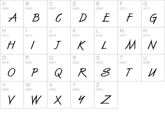 Vizier BoldItalic uppercase A-Z preview