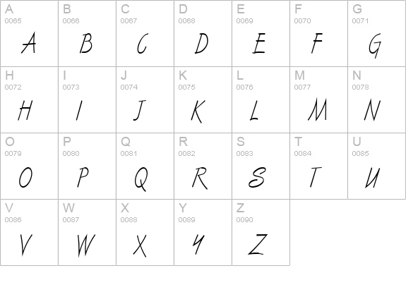 Vizier Condensed Normal uppercase A-Z preview