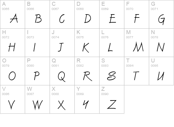 Vizier Normal uppercase A-Z preview