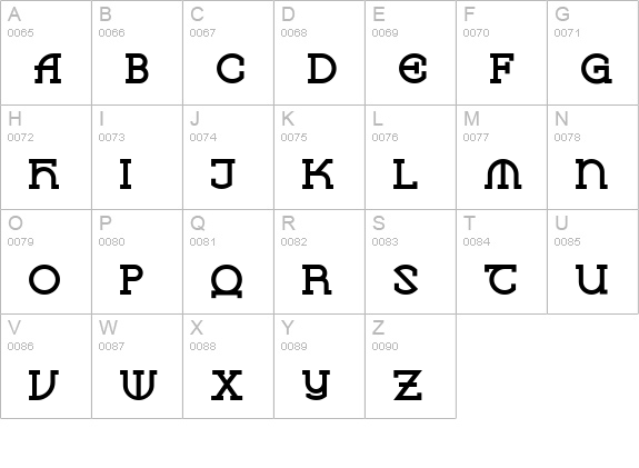 Vlaanderen Square NF uppercase A-Z preview