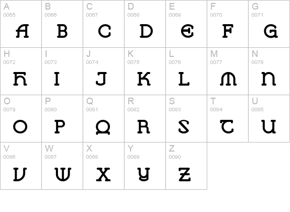 VlaanderenRound uppercase A-Z preview