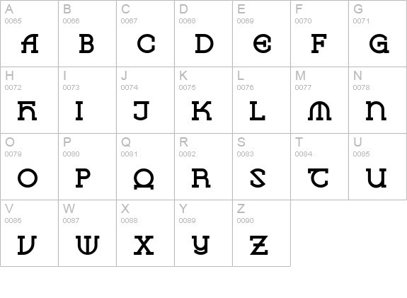 VlaanderenSquare uppercase A-Z preview